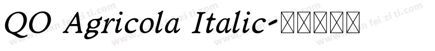 QO Agricola Italic字体转换
